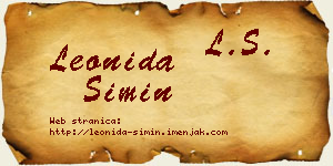 Leonida Simin vizit kartica